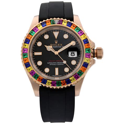 rolex rainbow yacht master|Rolex Yacht-Master gold.